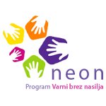 Logotip Neon Program Varni brez nasilja